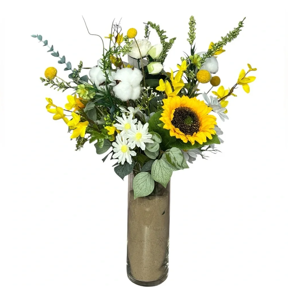Sunflower Daisy Eucalyptus‎ Floral Arrangement Baby Wedding Birthday Reunion FL5